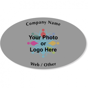 Business Logo Oval Bumper Sticker | 3" x 5"