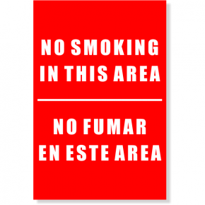 Bi-Lingual No Smoking Sign | 6" x 4"