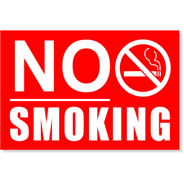 Underlined NO SMOKING Sign | 4" x 6"