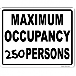 Maximum Occupancy Write On Sign | 8" x 10"