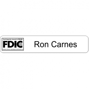 FDIC Name Plate - 1.75" x 9"