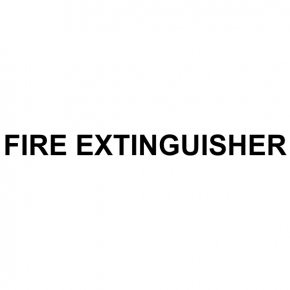Horizontal Fire Extinguisher Cut Vinyl Decal | 1" x 12"