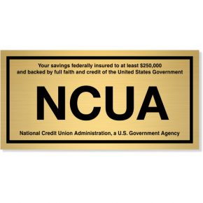 NCUA Engraved Brass Wall Plate | 4" x 8"