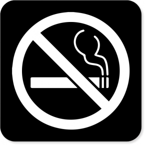 No Smoking Symbol Engraved Plastic Sign