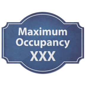 Maximum Occupancy Blue Texture Acrylic Sign | 6" x 8"