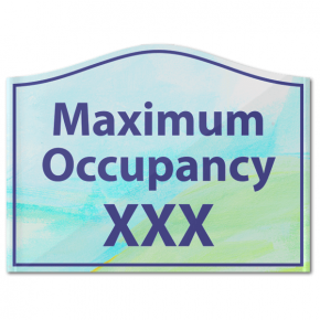 Maximum Occupancy Watercolor Acrylic Sign | 6" x 8"