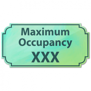 Maximum Occupancy Green Texture Acrylic Sign | 4" x 8"
