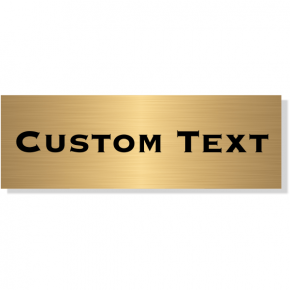 Single Line Custom Text Brass Plate | 1" x 3"