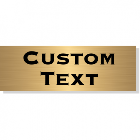Double Line Custom Text Brass Plate | 1" x 3"