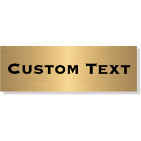 Single Line Custom Text Brass Plate | 2" x 6"