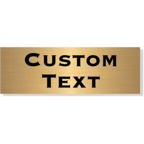 Double Line Custom Text Brass Plate | 2" x 6"