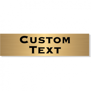 Double Line Custom Text Brass Plate | 2" x 8"