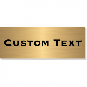 Single Line Custom Text Brass Plate | 3" x 8"