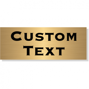 Double Line Custom Text Brass Plate | 3" x 8"