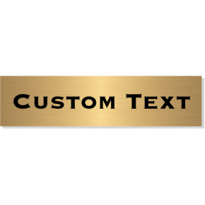 Single Line Custom Text Brass Plate | 3" x 12"