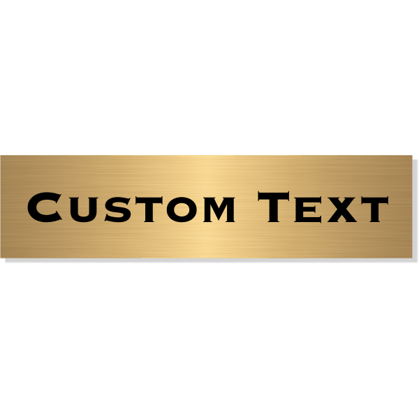 Single Line Custom Text Brass Plate | 3" x 12"