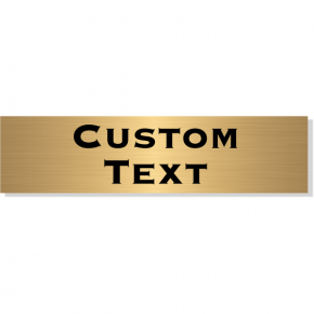 Double Line Custom Text Brass Plate | 3" x 12"