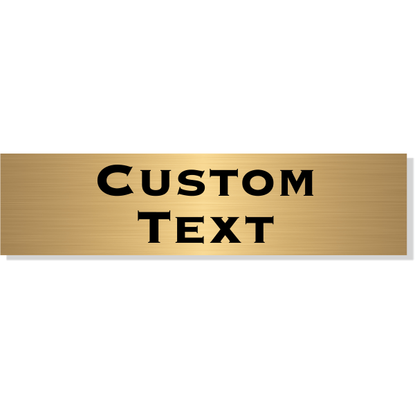 Double Line Custom Text Brass Plate | 3" x 12"