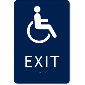 ADA Handicap Exit Sign | 9" x 6"
