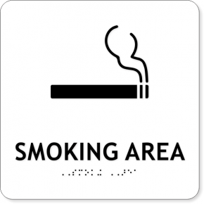 ADA Smoking Area Icon Sign | 8" x 8"