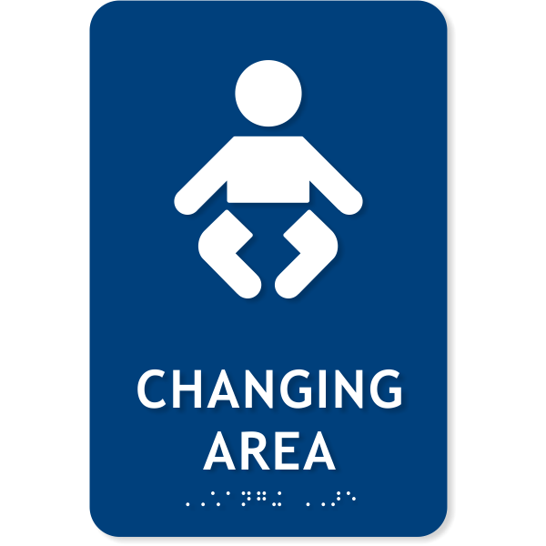 Braille Baby Changing Area Sign