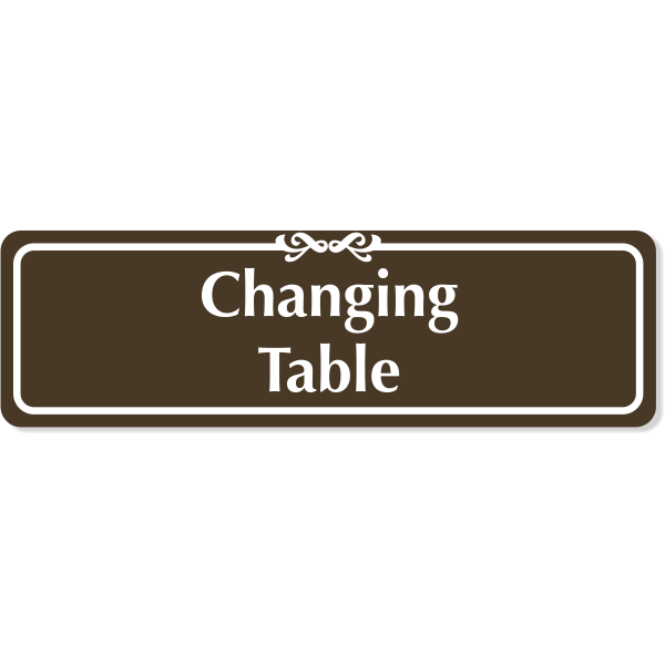 Changing Table Engraved Plastic Sign | 3" x 10"