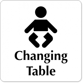 Changing Table Baby Icon Square Engraved Plastic Sign