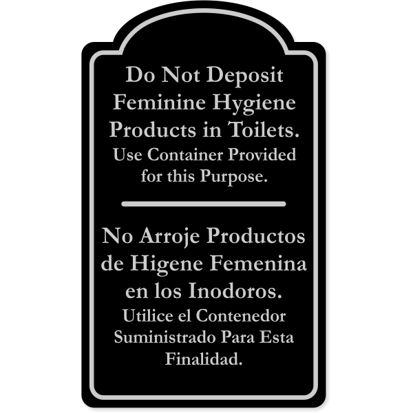 Bilingual Do Not Deposit Products Engraved Plastic Sign