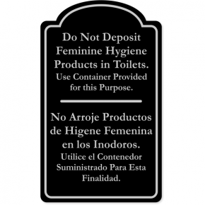 Bilingual Do Not Deposit Products Engraved Plastic Sign | 10" x 6"