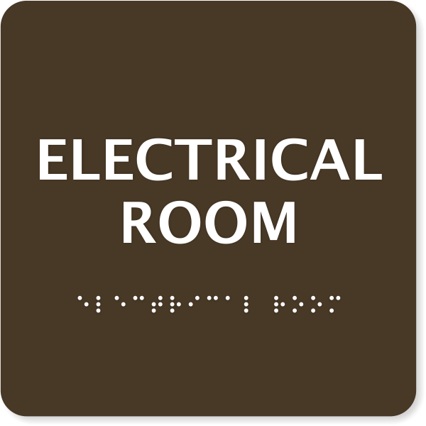 ADA Braille 6" x 6" Electrical Room Sign