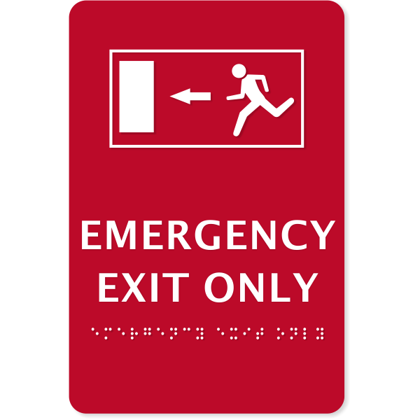 ADA Compliant Emergency Exit Only Sign | 9" x 6"