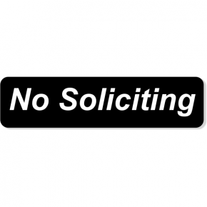 No Soliciting Engraved Sign | 2" x 8"