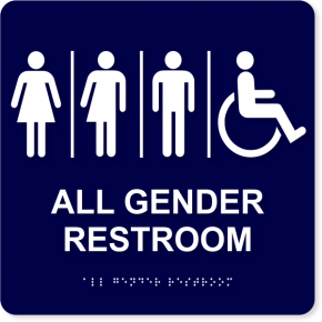 All Gender Restroom ADA Sign | 10" x 10"