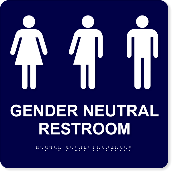 ADA Compliant Gender Neutral Restroom Sign
