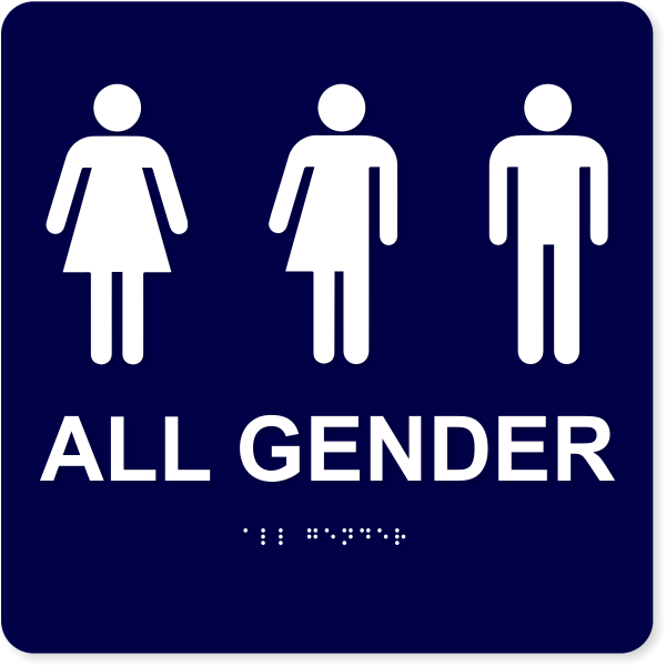 All Gender with Icons - ADA Compliant | 10" x 10"