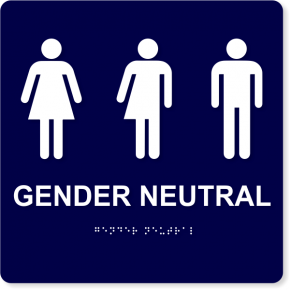 Gender Neutral with Icons - ADA Compliant | 10" x 10"