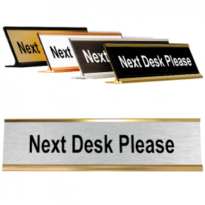 Next Desk Please Desk Plate | 2" x 8"