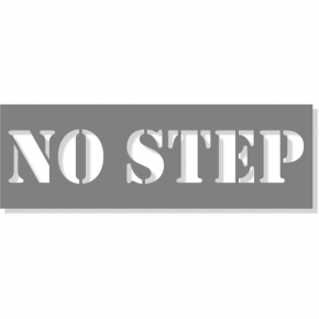 3" Letter No Step Stencil | 6" x 18"