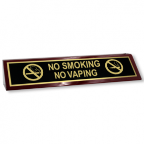 No Smoking No Vaping Wood Desk Block