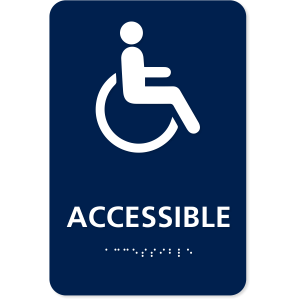 ADA Accessible Sign with International Symbol of Accessibility