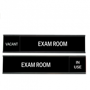 Black Exam Room Slider Signs 2" x 10"