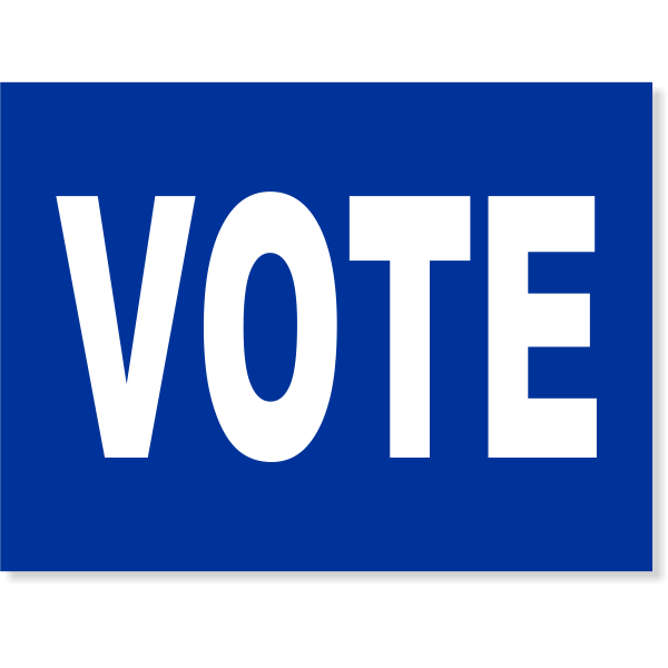 Blue Vote Yard Sign