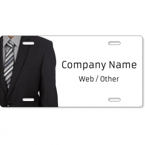 Business Man Suit License Plate