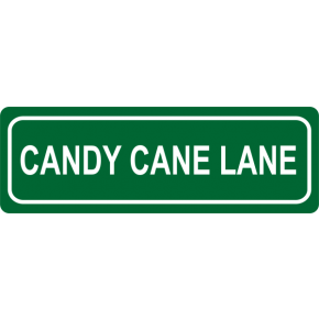 Candy Cane Lane Street Sign