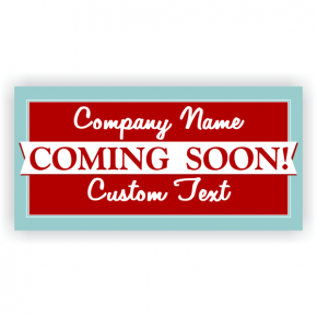 Classic Coming Soon Banner - 3' x 6'