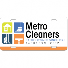 Cleaning Logo Industry Custom License Plate