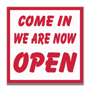 Come In We Are Open For Business Engraved Sign