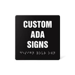 Custom ADA sign with Braille