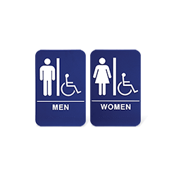 Men and Women restroom signs