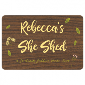 Custom She Shed Floral Sign | 8" x 12"